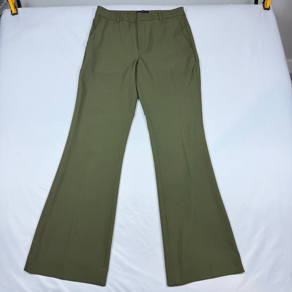 Banana Republic HR Bootcut 365 Pants Women 6 Olive Green Sculpted Stretch